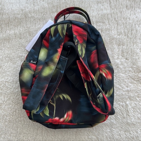 Herschel Backpack Nova Mini Blurry Roses School Bag Cute - Picture 3 of 9